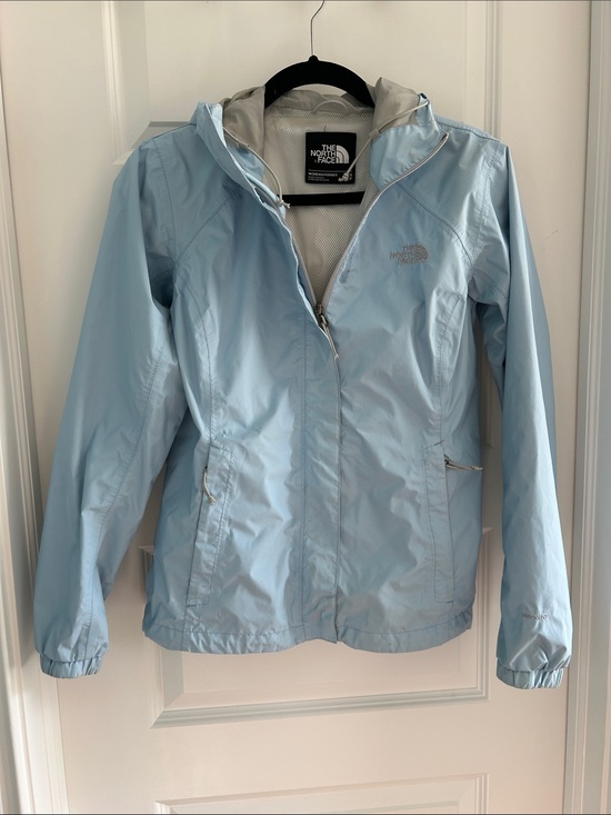 The North Face Jackets & Blazers - The North Face Women's Size XS Pale Blue Hooded Rain Shell Jacket